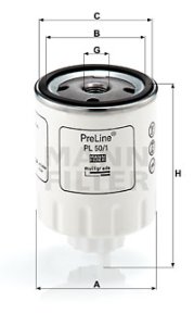 Filtr paliwa MANN-FILTER PL50/1 PL501