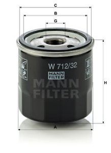 Filtr oleju MANN-FILTER W712/32 W71232