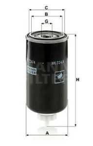Filtr paliwa MANN-FILTER WK724/4 WK7244