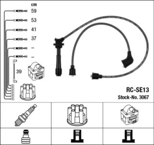 Przewody wysokiego napięcia komplet NGK RC-SE13 