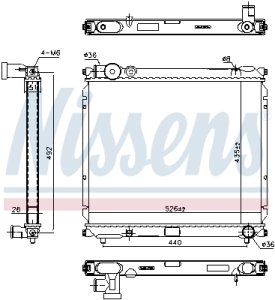 Chłodnica silnika NISSENS 64179 