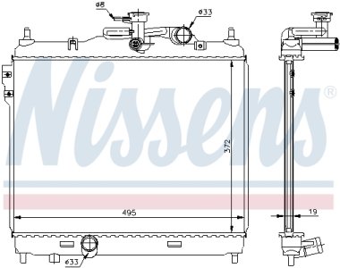 Chłodnica silnika NISSENS 67048 253101C300