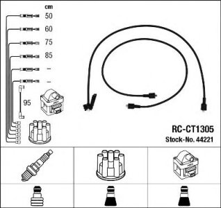 Przewody wysokiego napięcia komplet NGK RC-CT1305 