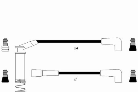 Przewody wysokiego napięcia komplet NGK RC-OP1204 RCOP1204