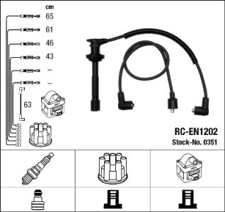 Przewody wysokiego napięcia komplet NGK RC-EN1202 RCEN1202