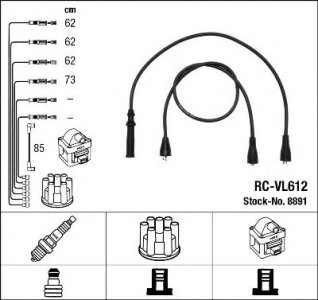 Przewody wysokiego napięcia komplet NGK RC-VL612 RCVL612