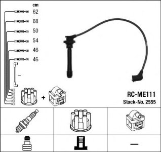 Przewody wysokiego napięcia komplet NGK RC-ME111 RCME111