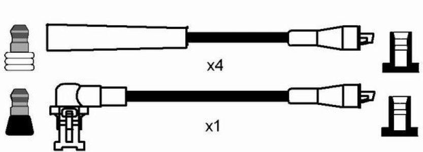 Przewody wysokiego napięcia komplet NGK RC-RN648 
