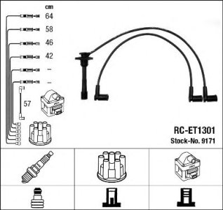 Przewody wysokiego napięcia komplet NGK RC-ET1301 RCET1301