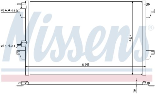 Chłodnica klimatyzacji NISSENS 94627 8200033733