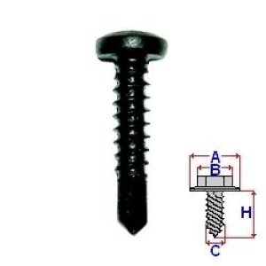 WKRĘT SAMOWIERCĄCY CZARNY 4.2X19 ROMIX COMPANY C60163 