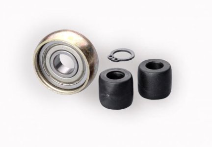 ŁOŻYSKO I DWIE ROLKI ZAWIASU ŚR. DRZWI SUWANYCH ROLL MB03 