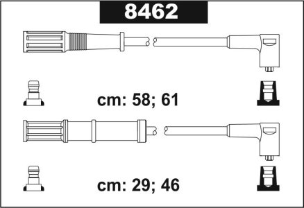 Przewody wysokiego napięcia komplet SENTECH 8462 