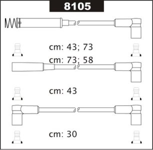 Przewody wysokiego napięcia komplet SENTECH 8105 