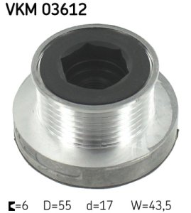 Sprzęgło alternatora SKF VKM 03612 
