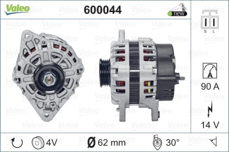 Alternator VALEO 600044 