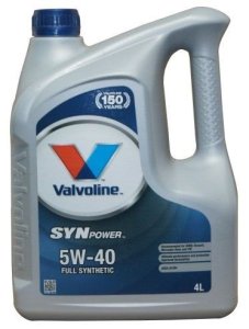 OLEJ 5W-40 SYNPOWER SAE 4 L VALVOLINE OLEJ 11268 5W404