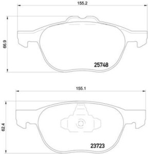 Klocki hamulcowe BREMBO P24158 1797211