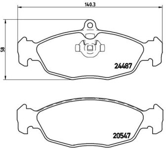 Klocki hamulcowe BREMBO P36017 JLM21220