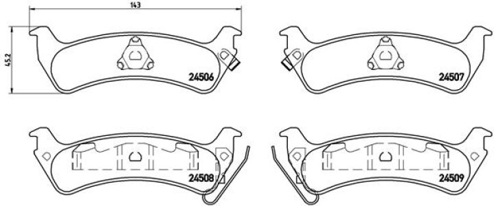 Klocki hamulcowe BREMBO P37012 4796344