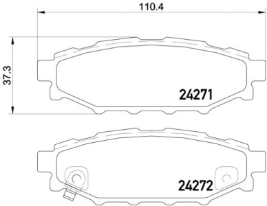 Klocki hamulcowe BREMBO P78020 26696AG010