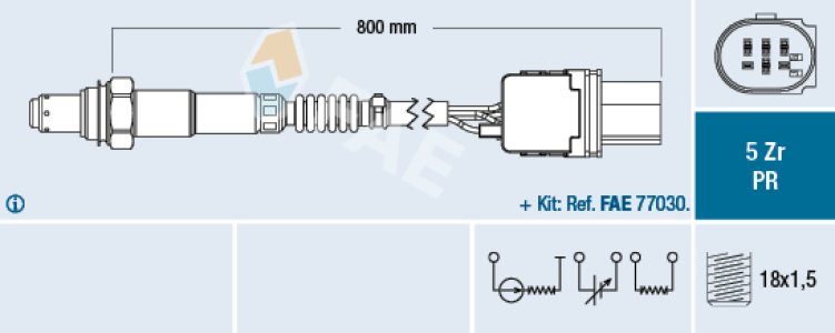 Sonda lambda FAE 75051 1K0998262L