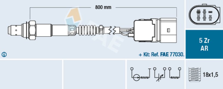 Sonda lambda FAE 75353 030906262G
