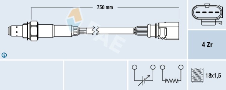 Sonda lambda FAE 77399 03C906262AT