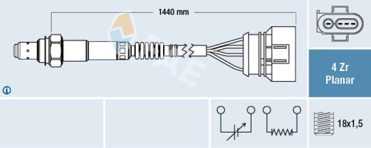 Sonda lambda FAE 77401 078906265P