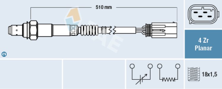 Sonda lambda FAE 77428 MHK000060