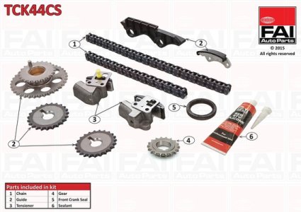 Zestaw łańcucha rozrządu FAI AutoParts TCK44CS 