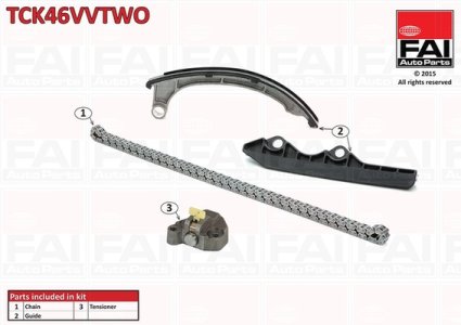 Zestaw łańcucha rozrządu FAI AutoParts TCK46VVTWO 13028AX000