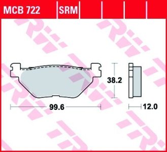 Klocki hamulcowe TRW MCB722SRM 