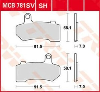 Klocki hamulcowe TRW MCB781SV 