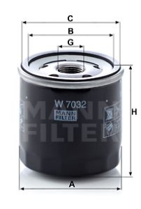 Filtr oleju MANN-FILTER W7032 