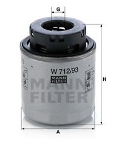Filtr oleju MANN-FILTER W712/93 W71293
