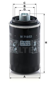 Filtr oleju MANN-FILTER W719/53 W71953