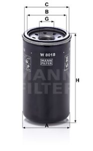 Filtr oleju MANN-FILTER W8018 