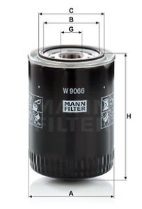 Filtr oleju MANN-FILTER W9066 