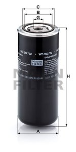 Filtr oleju MANN-FILTER WD962/32 WD96232