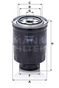 Filtr paliwa MANN-FILTER WK8052Z 