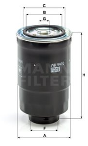 Filtr paliwa MANN-FILTER WK940/6X WK9406