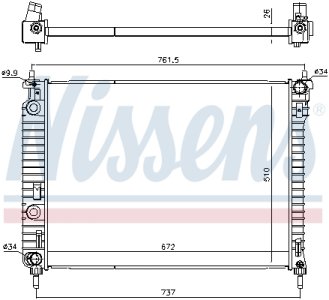 Chłodnica silnika NISSENS 616905 4803043
