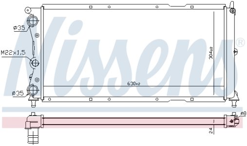 Chłodnica silnika NISSENS 618121 7718669