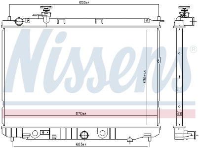 Chłodnica silnika NISSENS 66776 0K2FT15200