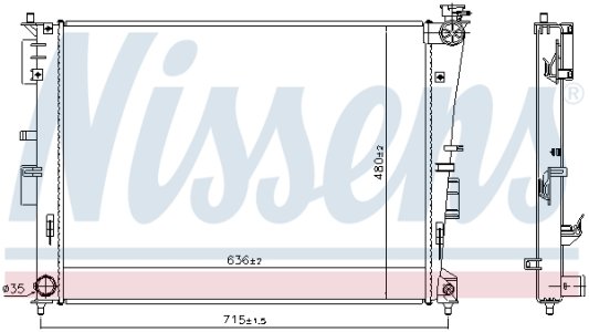 Chłodnica silnika NISSENS 66780 253104R000