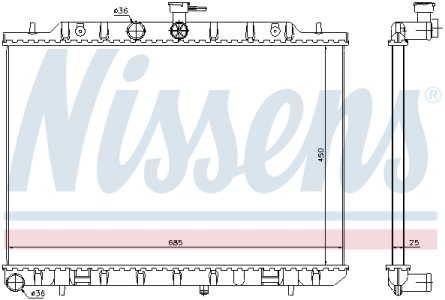 Chłodnica silnika NISSENS 67366 214003UC5A