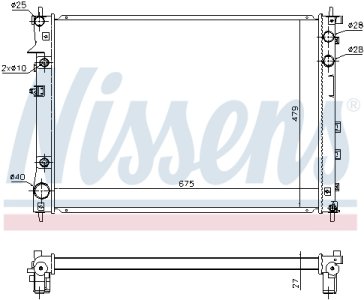 Chłodnica silnika NISSENS 67727 45111XA00A