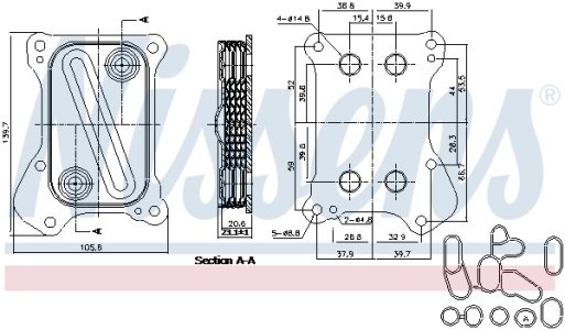 Chłodnica oleju NISSENS 90700 55193743