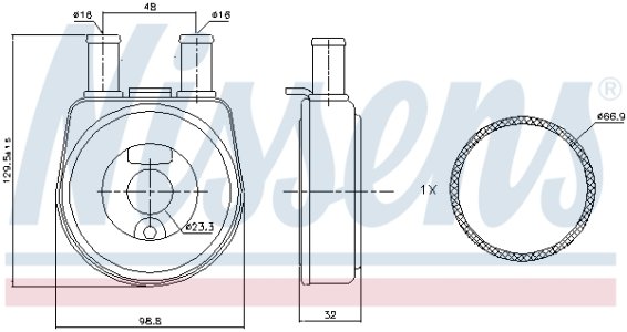 Chłodnica oleju NISSENS 90704 7700114036